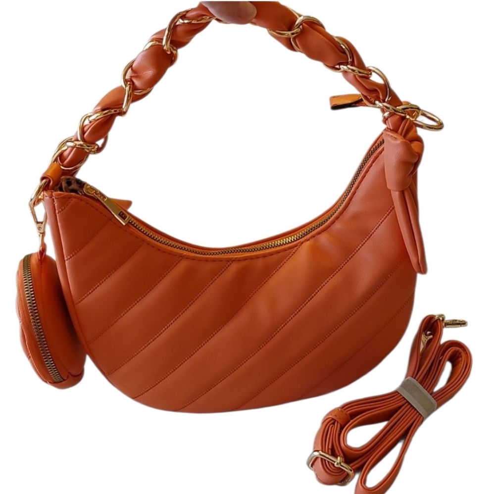 Kayla + Ava Faux Leather Shoulder Bag Set NWT